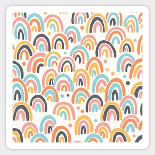 Rainbow Joy - pink, blue and orange palette Sticker